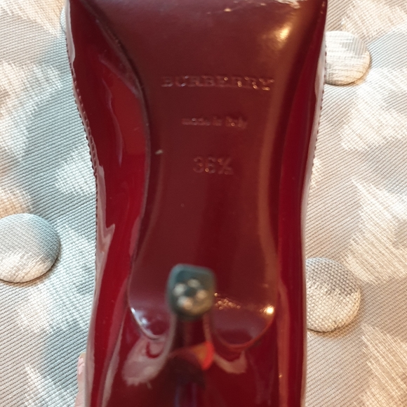 Burberry Red Patent Heels - Picture 7 of 9